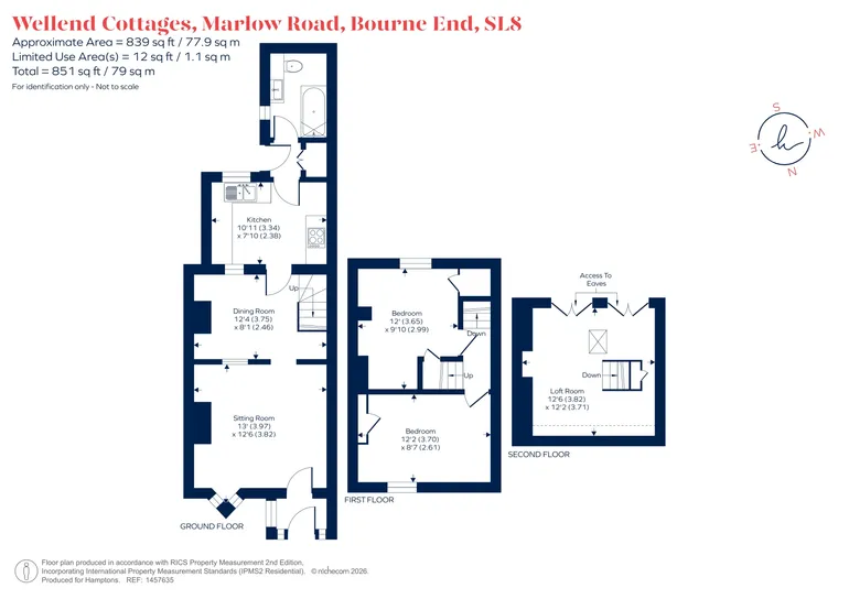 Floorplan 1 for Marlow Road, Bourne End, SL8