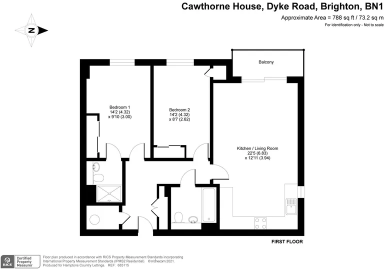 Floorplan 1 for Dyke Road Brighton BN1