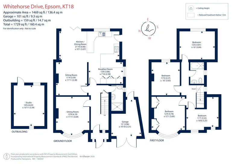 Floorplan 1 for Whitehorse Drive, Epsom, KT18
