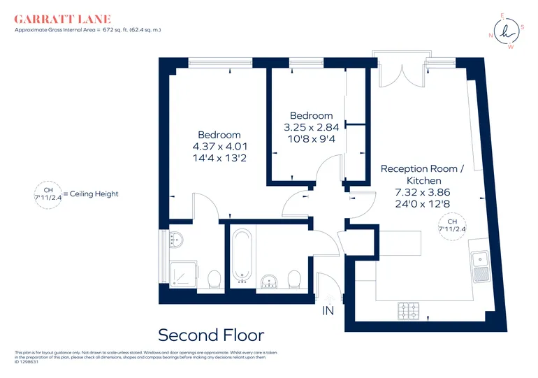 Floorplan 1 for 136 Garratt Lane, London, SW18