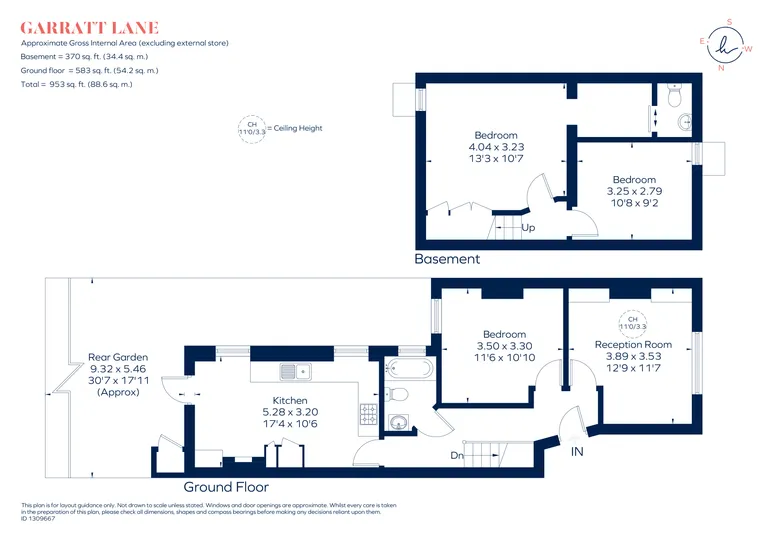 Floorplan 1 for Garratt Lane, London, SW18