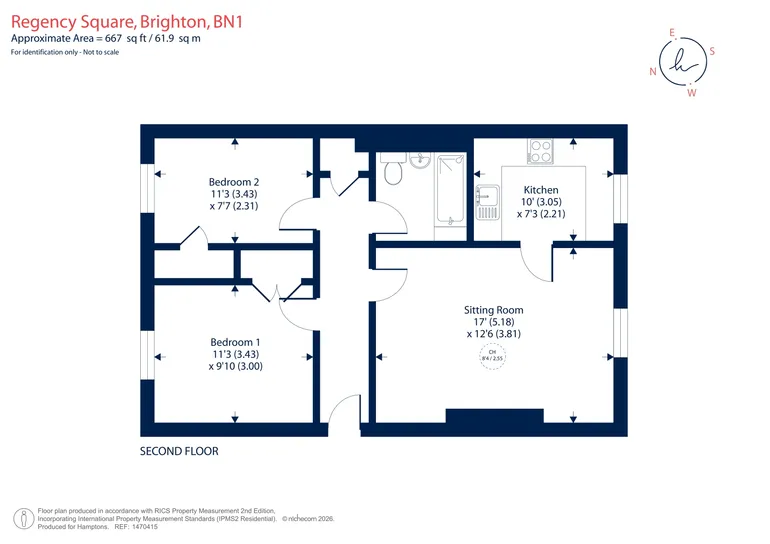 Floorplan 1 for Regency Square, Brighton, BN1