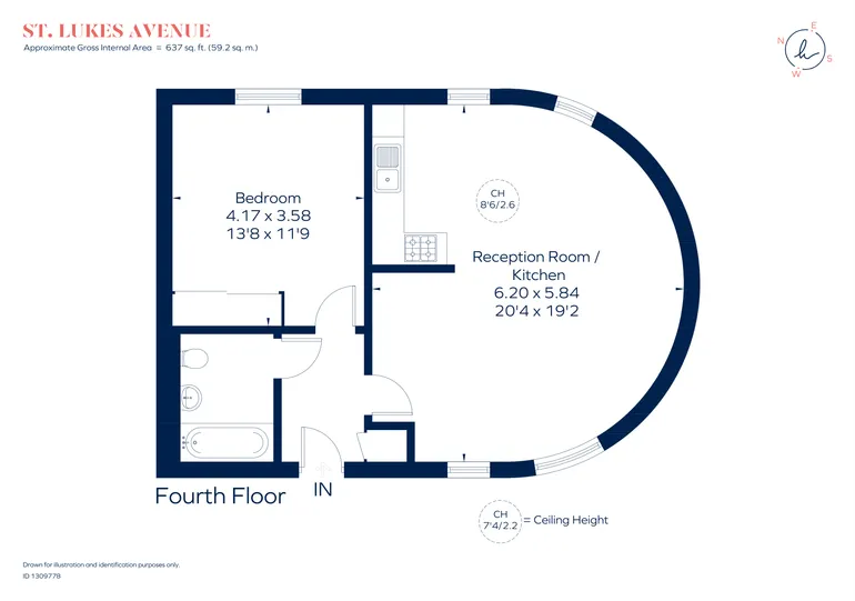 Floorplan 1 for St. Luke's Avenue Clapham SW4