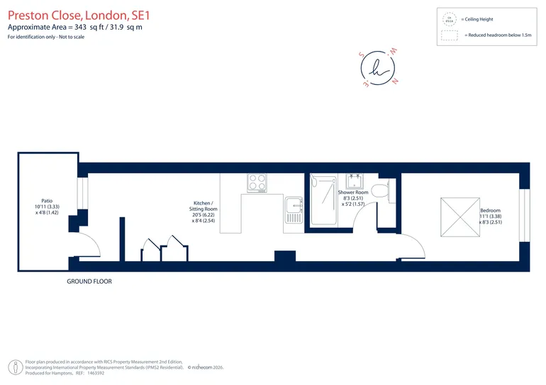 Floorplan 1 for Preston Close, Walworth, SE1