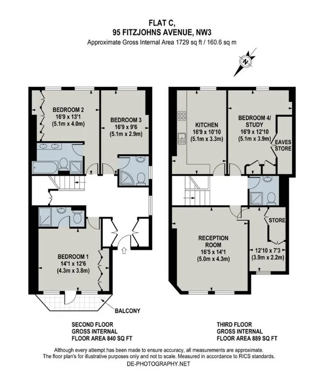 Floorplan 1 for Fitzjohns Avenue London NW3