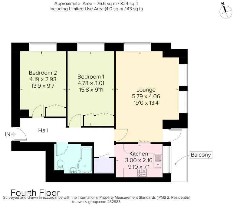Floorplan 1 for Wellington Close Walton-on-Thames. KT12