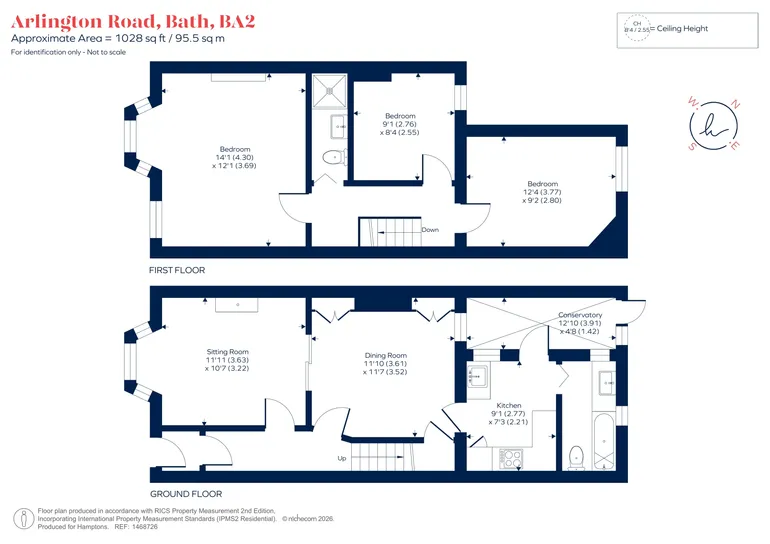 Floorplan 1 for Arlington Road Oldfield Park BA2