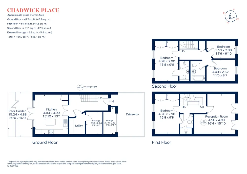 Floorplan for Chadwick Place, Surbiton, KT6