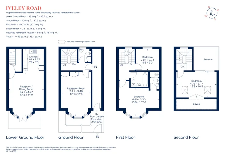 Floorplan 1 for Iveley Road, London, SW4