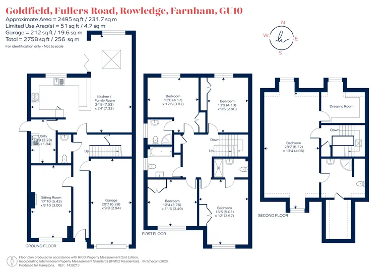 Floorplan 1 for Fullers Road, Rowledge, Farnham, GU10