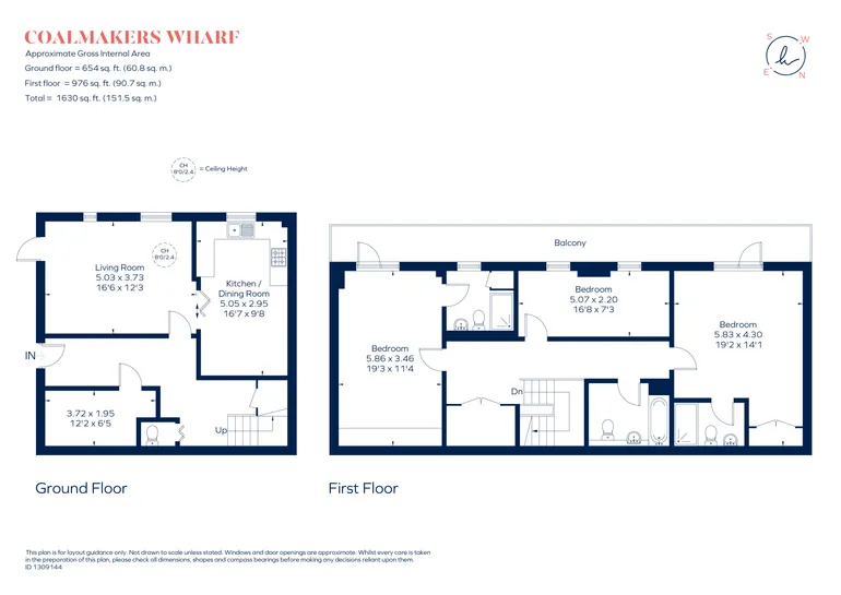 Floorplan 1 for Coalmakers Wharf, London, E14