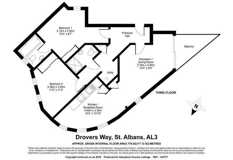 Floorplan 1 for Drovers Way St. Albans AL3