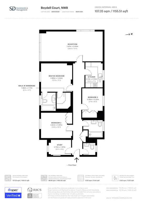 Floorplan 1 for St. Johns Wood Park St Johns Wood NW8
