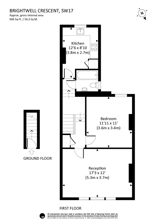 Floorplan 1 for Brightwell Crescent, SW17
