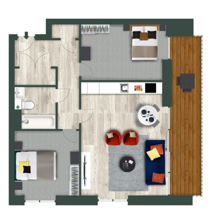 Floorplan 1 for Kooky Staines, 4 Fairfield Avenue Staines-upon-Thames TW18
