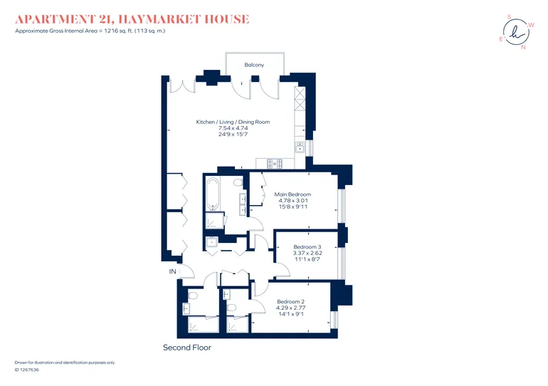 Floorplan 1 for Pinewood Gardens Teddington TW11