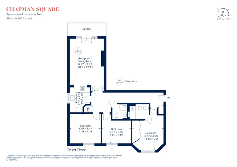 Floorplan 1 for Chapman Square, London, SW19