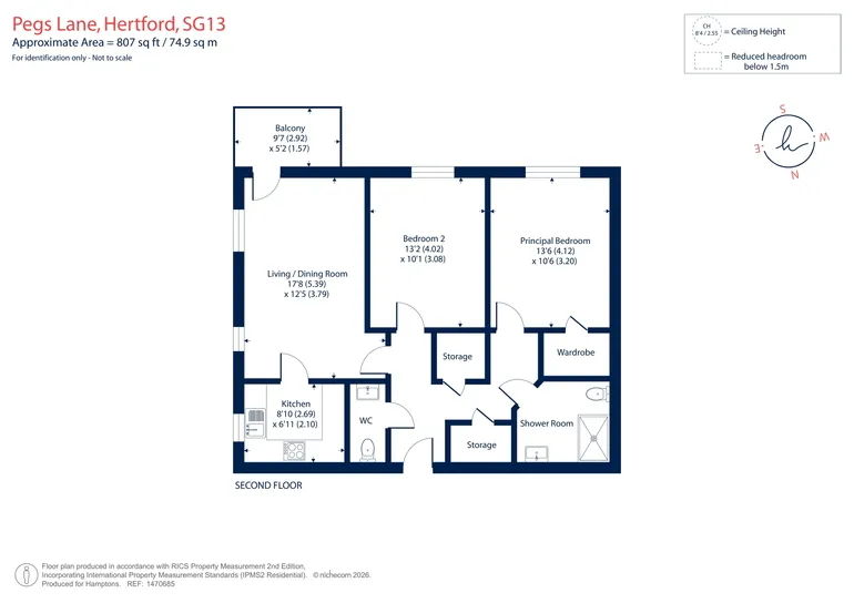 Floorplan 1 for Pegs Lane, Hertford, SG13