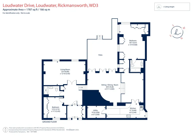 Floorplan 1 for Loudwater Drive, Rickmansworth, WD3
