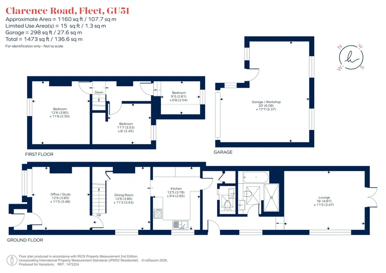 Floorplan 1 for Clarence Road, Fleet, GU51