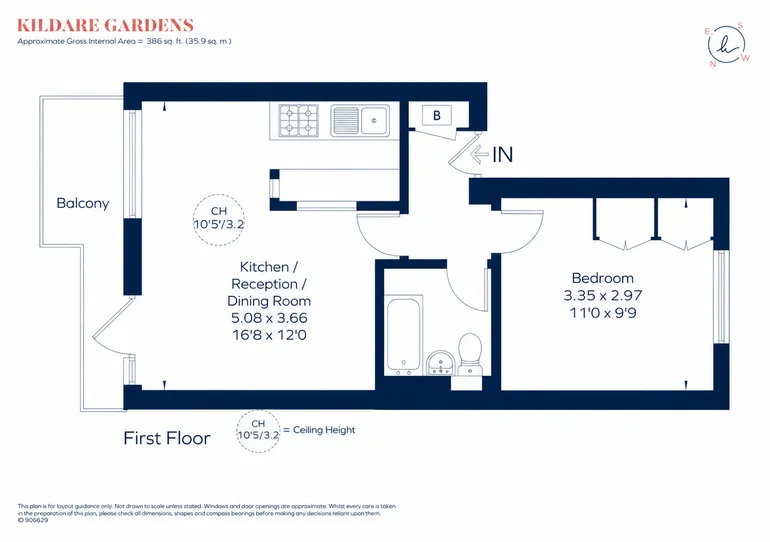 Floorplan 1 for Kildare Gardens London W2