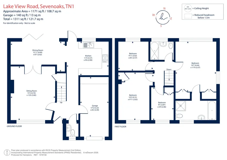 Floorplan 1 for Lake View Road, Sevenoaks, TN13