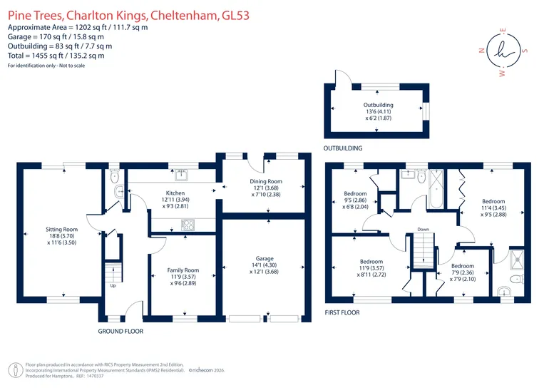 Floorplan 1 for Pine Trees, Cheltenham, GL53