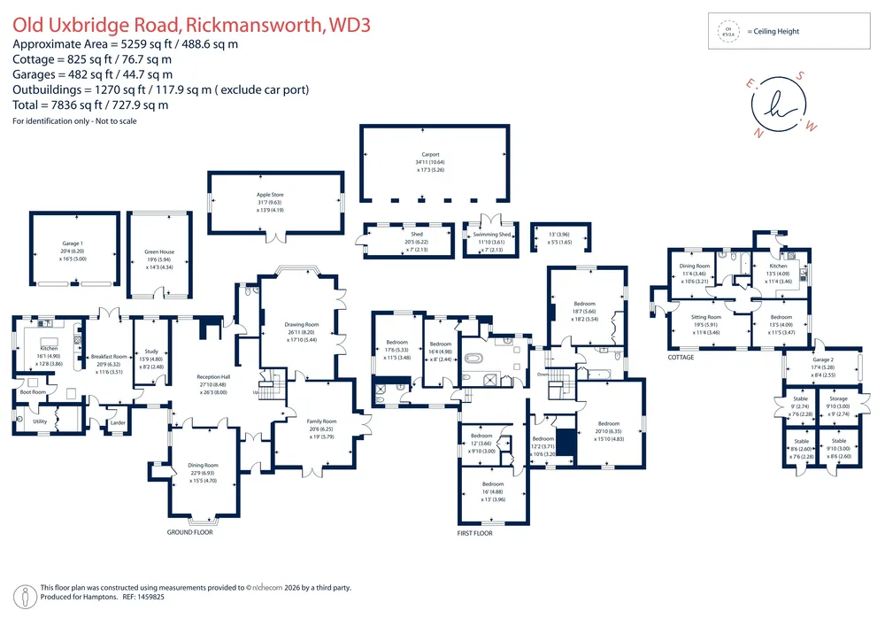 Floorplan for Old Uxbridge Road, West Hyde, Rickmansworth, WD3