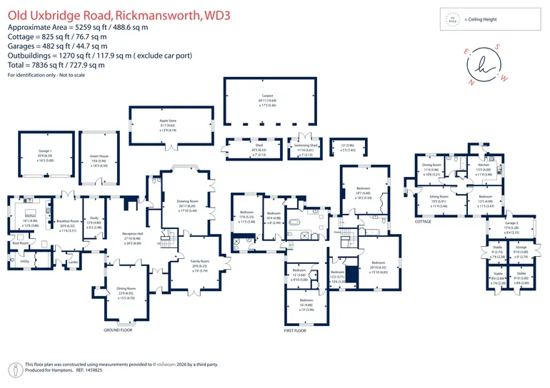 Floorplan 1 for Old Uxbridge Road, West Hyde, Rickmansworth, WD3