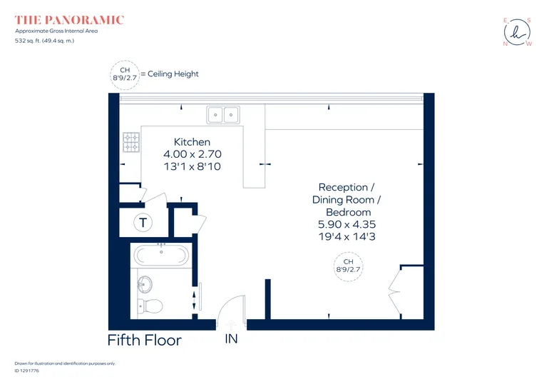 Floorplan 1 for Grosvenor Road Pimlico SW1V