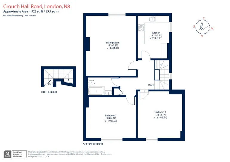 Floorplan 1 for Crouch Hall Road London N8