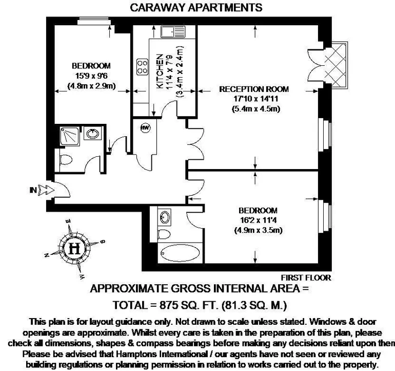 Floorplan 1 for Cayenne Court, Shad Thames, SE1