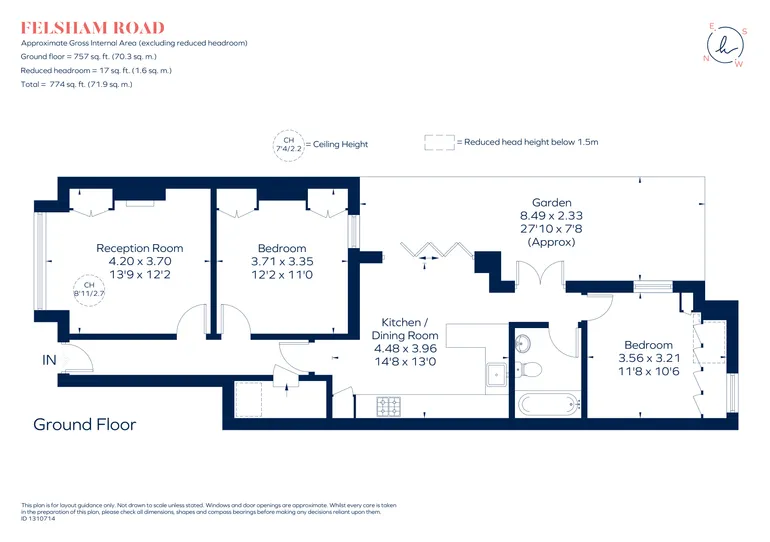 Floorplan 1 for Felsham Road, London, SW15