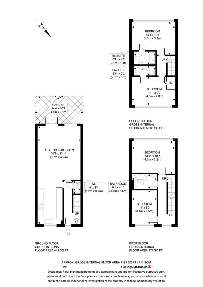 Floorplan for Clement Close, London, NW6