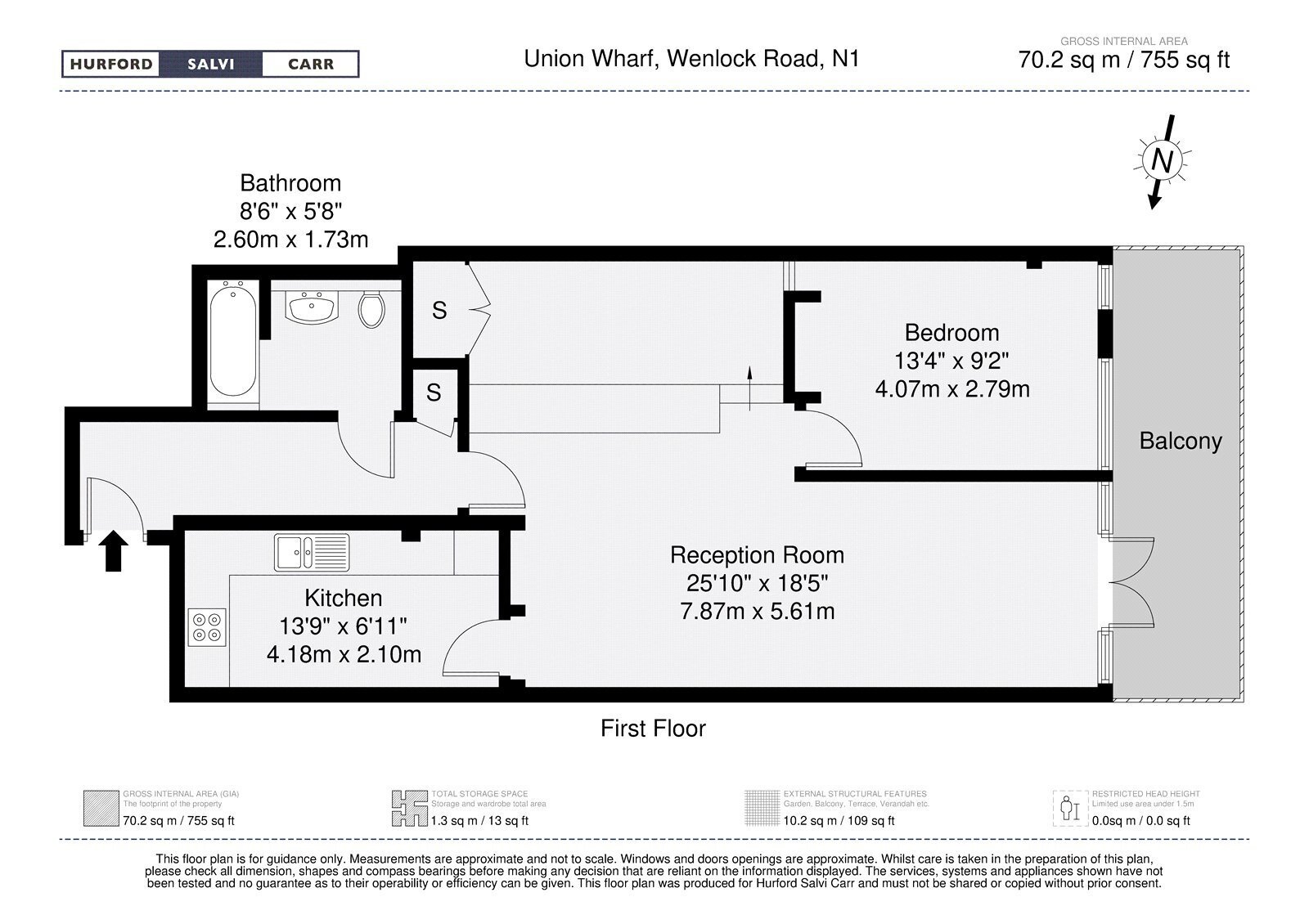 Union Wharf, Wenlock Road, London, N1 floorplan