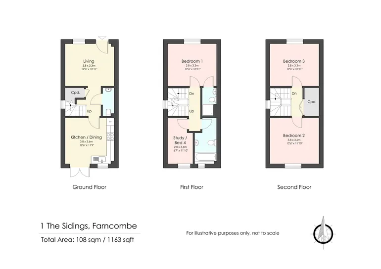 Floorplan 1 for The Sidings, Farncombe Street, Godalming, GU7