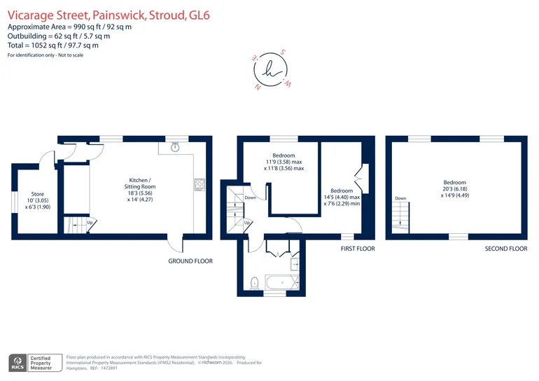 Floorplan 1 for Vicarage Street, Painswick, Stroud, GL6