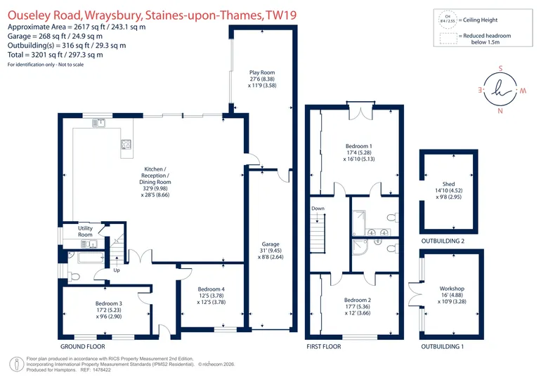 Floorplan 1 for Ouseley Road, Wraysbury, TW19