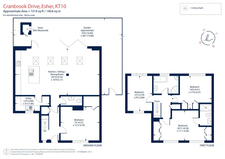 Floorplan 1 for Cranbrook Drive, Esher, KT10