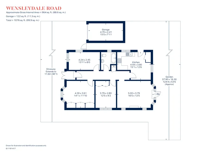 Floorplan 1 for Hampton, TW12