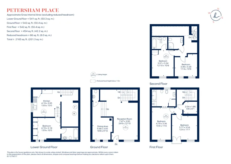 Floorplan 1 for Petersham Place London SW7