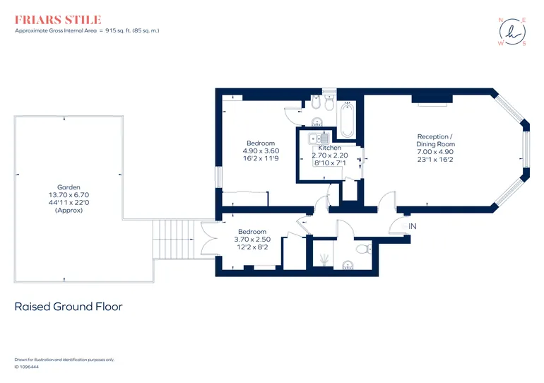 Floorplan 1 for Friars Stile Road Richmond TW10