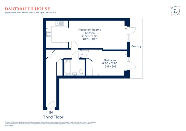 Floorplan 1 for Seven Kings Way Royal Quarter KT2