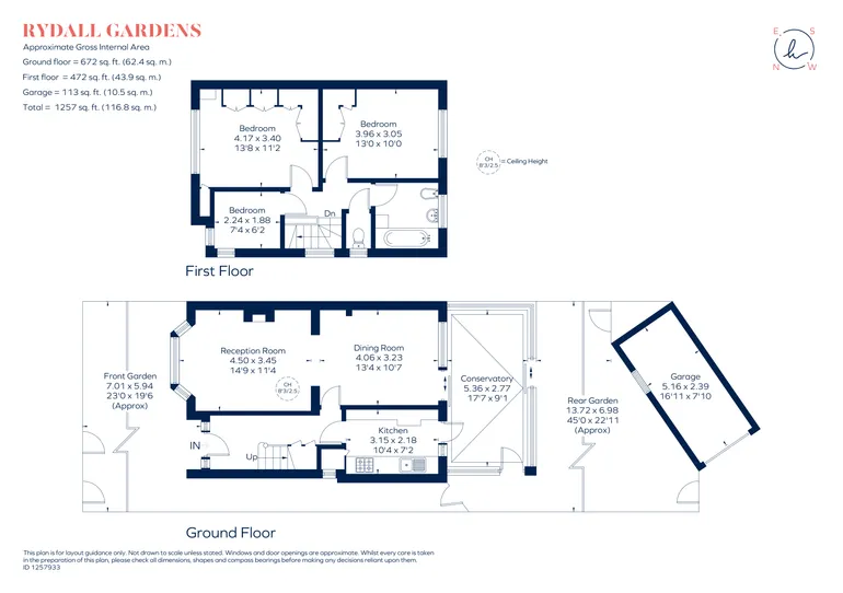 Floorplan 1 for Rydal Gardens, Hounslow, TW3