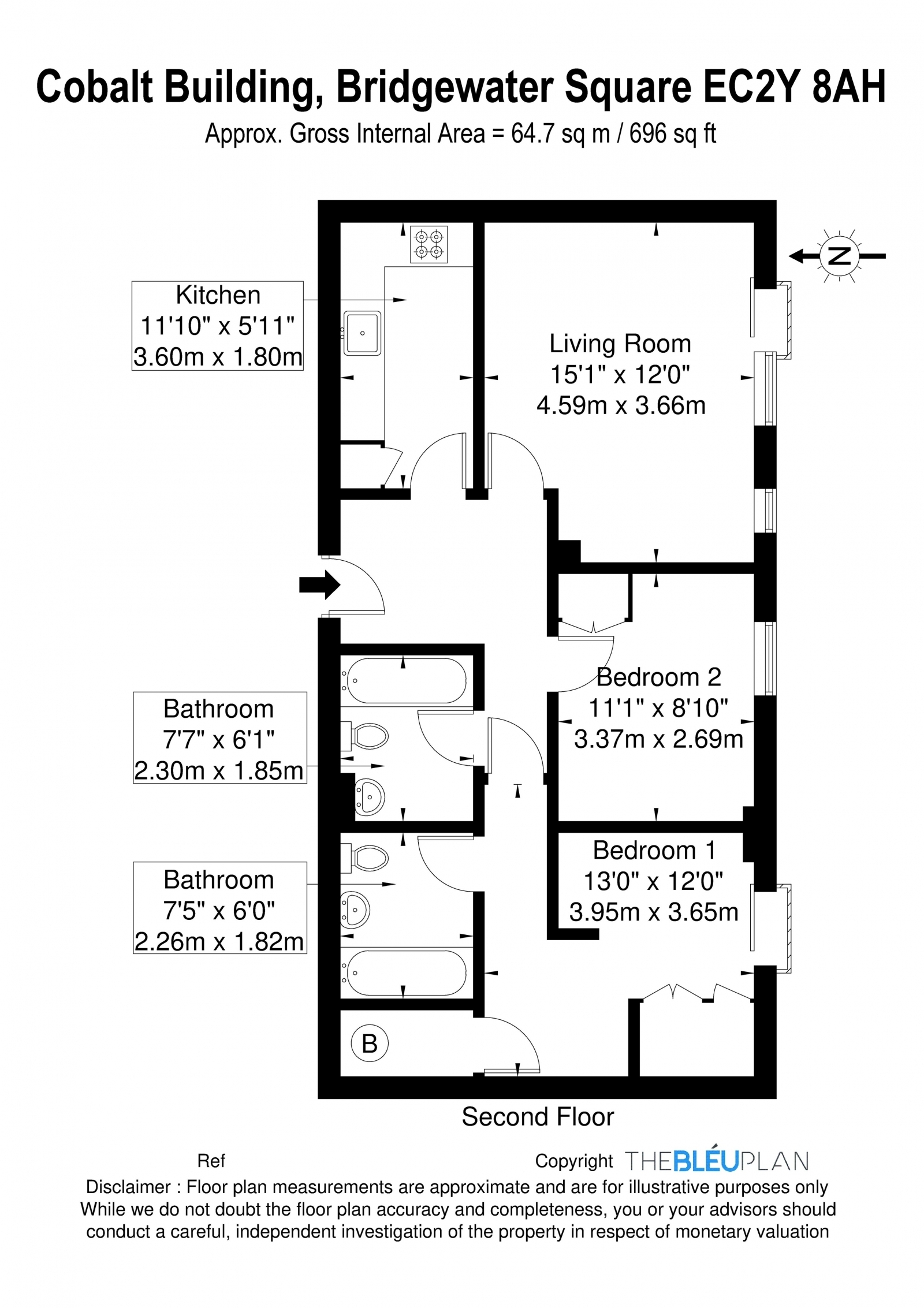 Bridgewater Square, City of London, London, EC2Y floorplan