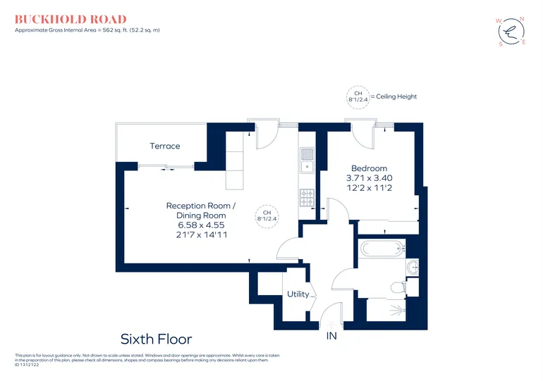 Floorplan 1 for Buckhold Road, London, SW18