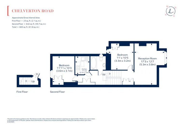 Floorplan 1 for Chelverton Road London SW15