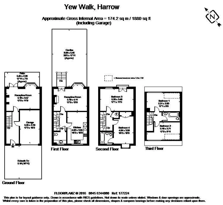 Floorplan 1 for Yew Walk Harrow HA1