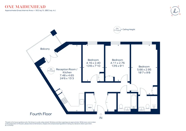 Floorplan 1 for One Maidenhead, Garden Boulevard Maidenhead SL6