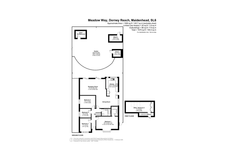 Floorplan 1 for Meadow Way, Dorney Reach, Maidenhead, SL6